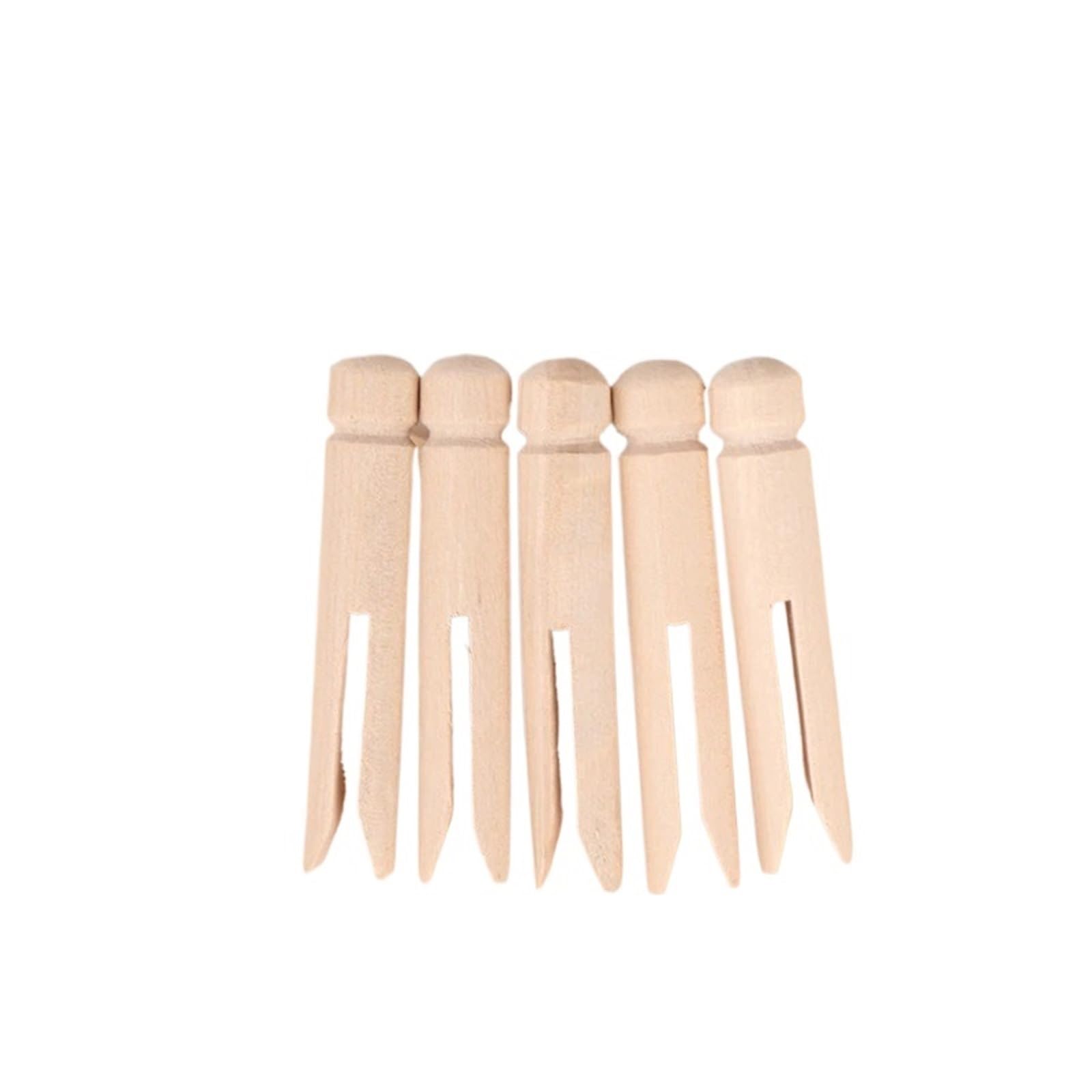 100Pcs Wood Peg Wooden Clothes Pegs Pins Clips Round Clothespin Crafts For Colthes(8cm)