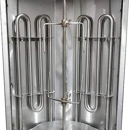 Elektrisch Vertikaler Broiler Döner Shawarma Kebab Maschine mit Spießgabeln Automatisches Spinnen Rauchloser Grill für Restaurant Wohnküche 3000W – Bild 7