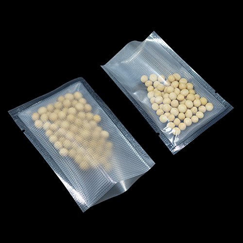 WACCOMT Pack 100pcs 10x15cm (3.9x5.9inch) Vacuum Sealer Bags for Food Storage Sous Vide Cooking Nylon Clear Poly Plastic Packaging Bags Heat Seal Vacuum Embossed Bags 4.72mil Thick