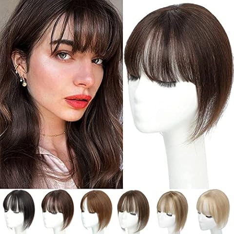 Hair Toppers for Thinning Hair Women Real Hair 360 Hair Topper with Clip in Fringe Human Hair Extensions Cover