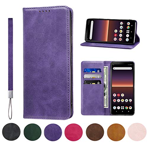 Xperia 10 II ケース 手帳型 高質PUレザー ソニー Xperia 10 II カバー Sony SO-41A SOV43 ケース 耐衝撃 皮革 内蔵マグネット開閉式 ベルトなし スマホケース おしゃれ カードポケット スタンド機能 便利 スプ