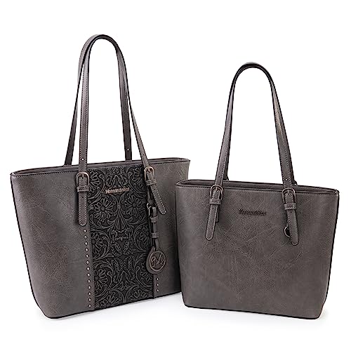 Juego de bolsos para mujer, bolsa de mano para mujer, bolsa de hombro grande y mediana, bolsa de hombro Hobo, juego de 2 piezas, 2 Set-grey#
