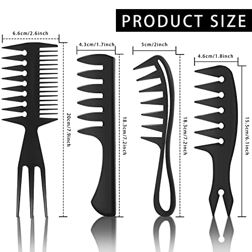 Set de 4 Peines para Estilizar Cabello Hombre miniatura 2