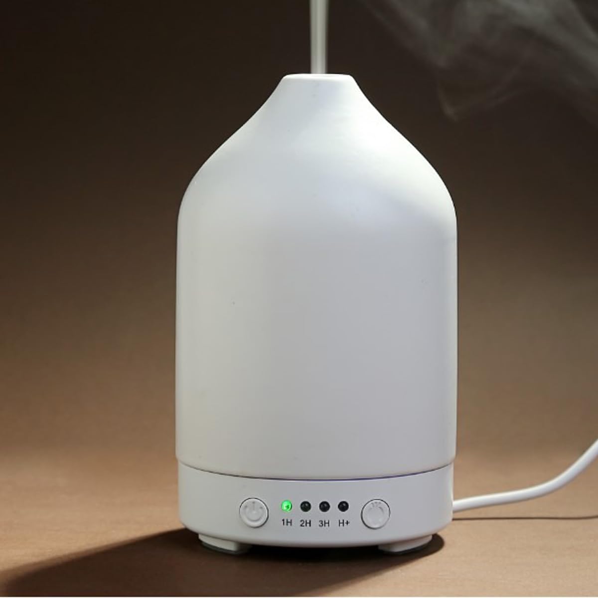 Sarini Diffusore di aromi in Ceramica, diffusore di Oli Essenziali Bianchi, diffusore di aromaterapia, diffusore di Oli profumati, Senza BPA, spegnimento Automatico, Spa per casa e Ufficio