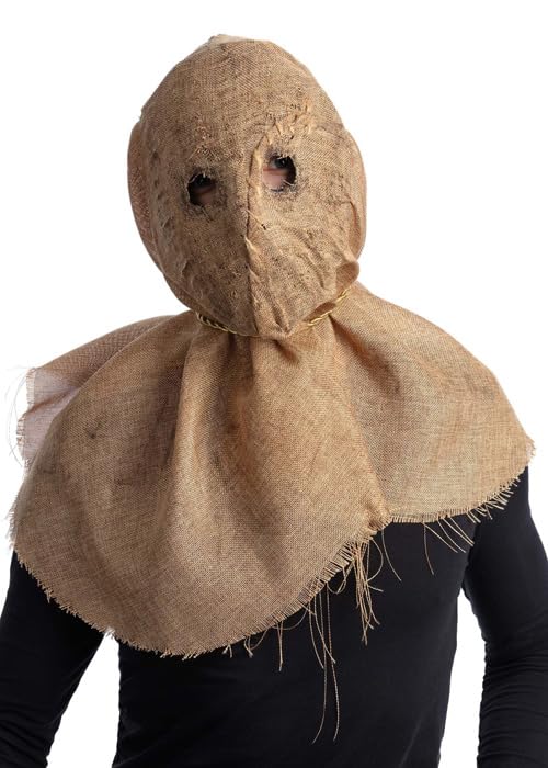 Scarecrow Burlap Sack Hood Mask with Neck Cord, The Strangers Fancy Dress