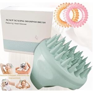 Hoofdhuidstimulator, hoofdhuidborstel, milieuvriendelijke siliconen voor het verwijderen van roos en stimulatie, Linola Scalp Tonic voor het exfoliëren en stimuleren van de haargroei