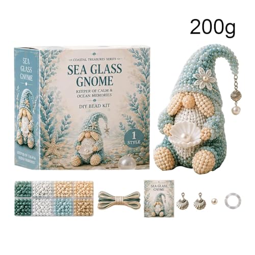 Kit de cuentas 3D para gnomo con instrucciones para manualidades y decoración navideña 6