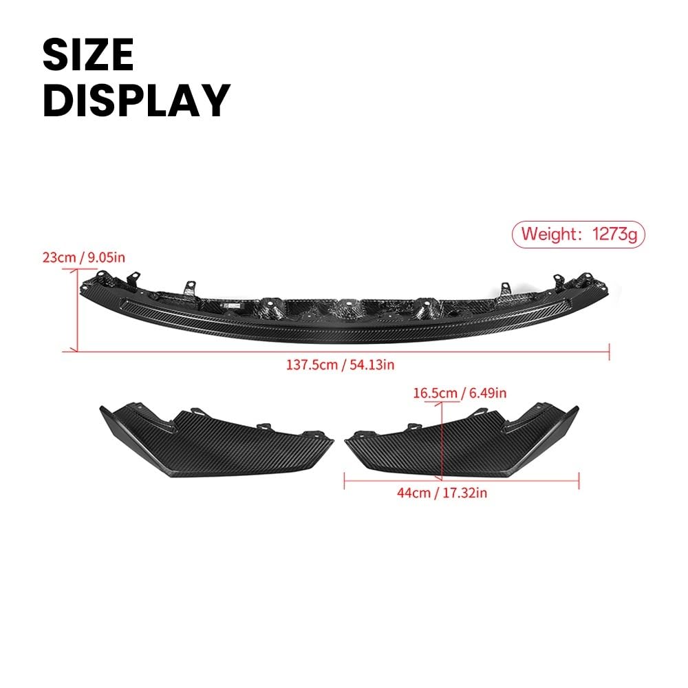 Uniwersalny spoiler Do BMW M3 G80 G81 M4 G82 G83 CS Dry | 2021 2021-INaReal Style-INaReal Carbon Fiber Włókno węglowe Przedni Dokładka przedniego zderzaka