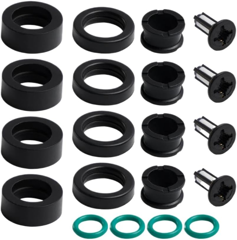 Fuel Injector Repair Kit O-Rings Seals Compatible With Accord 1985 1986 1987 1988 1989 1990 1991 1992 1993 1994 1995 1996 1997 1998 1999 2000 2001 2002 Civic CRX