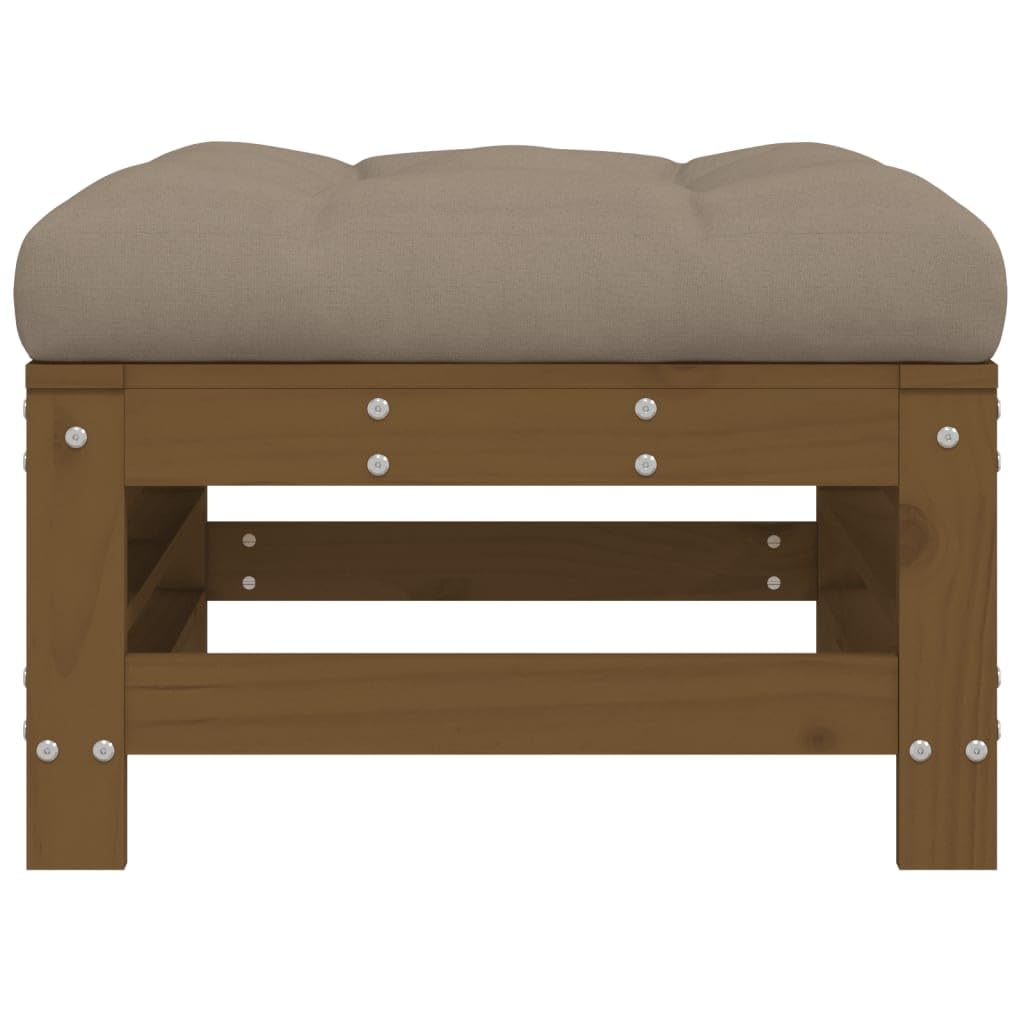 ZEYUAN Sgabello da Giardino con Cuscino Legno Massello di Pino,Sgabelli da Esterno,Mobili e Sedie da Giardino,Sedie da Giardino-825670