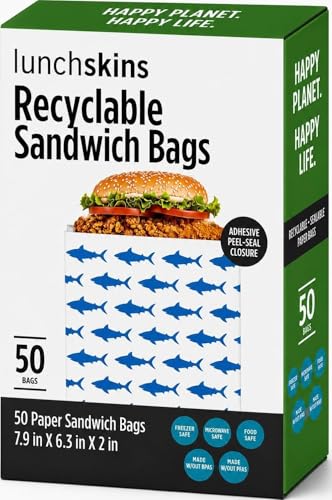 Paper Sealable Sandwich Bags, 50ct
