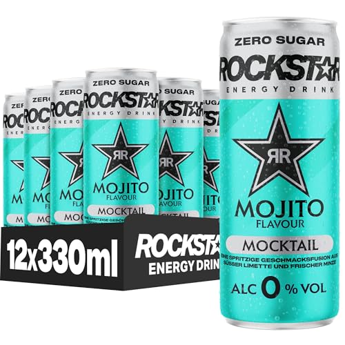 Rockstar Energy Drink Mocktail Mojito Zero Sugar, 12x330ml – 0,0% – Ansicht 1