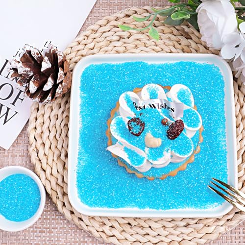 Image of Sanding Sugar for Baking, 11.3oz Sparkling Crystal 4 Colors Sugar Sprinkles | Edible White Pink Blue Gold Sprinkles for Cakes Cupcakes Cookies Ice Cream
