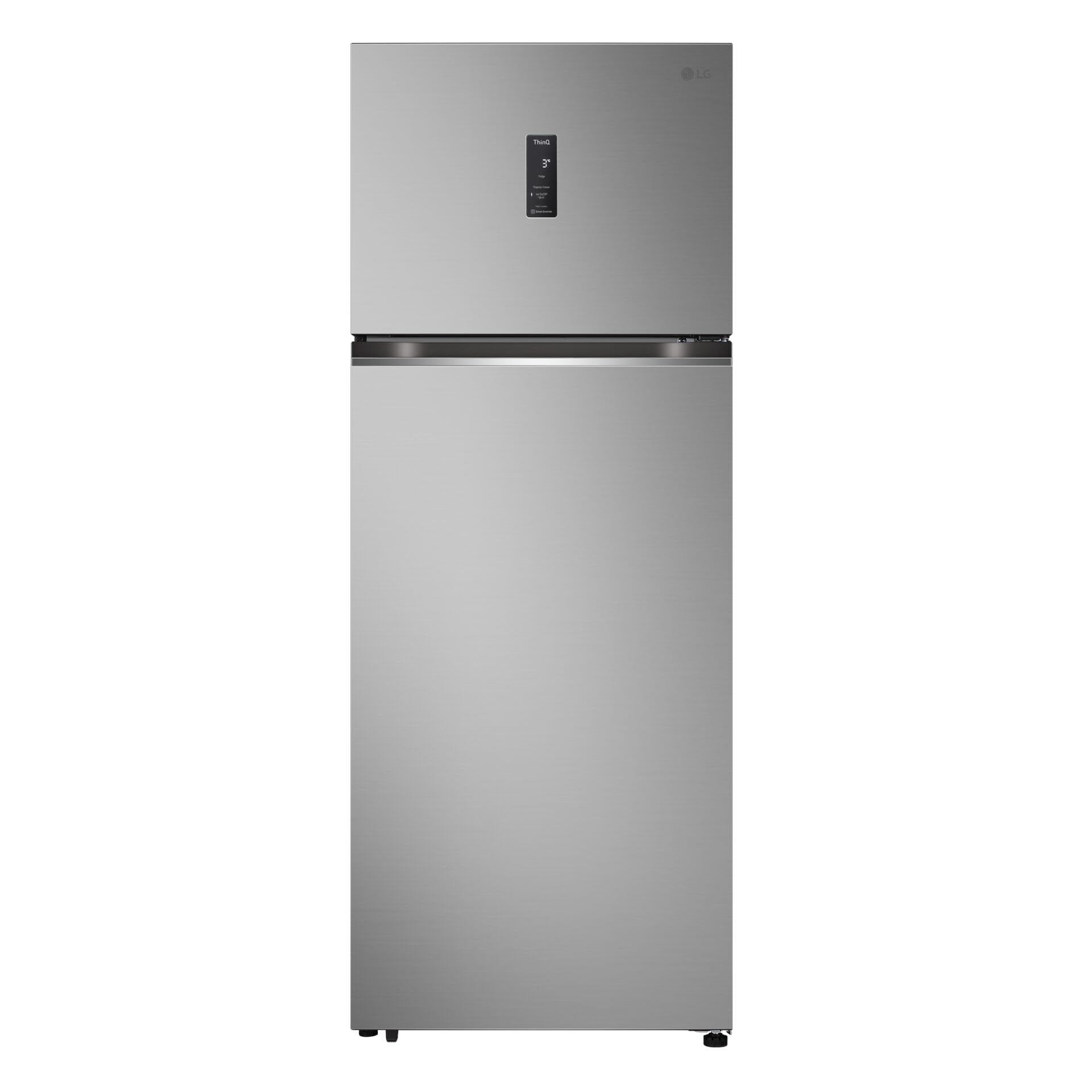 LG GTBV44PYBKD Frigorífico Doble Puertas 70cm Clase E 461L Conectividad WiFi con aplicación Thinq Conexiones Planas, Tecnología de Refrigeración Puerta y Lineal, Pantalla Externa Compresor Smart