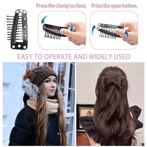 8PCS Chunni Clips U-shape Metal Clips for Dupatta No Sew Snap Hair Clips Black Chunni Clips with Safety Pin for Dupatta Hijab Indian Costume with Rubber Snap to Easy Operate 8PCS Chunni Clips U-shape Metal Clips for Dupatta No Sew Snap Hair Clips Black Chunni Clips with Safety Pin for Dupatta Hijab Indian Costume with Rubber Snap to Easy Operate