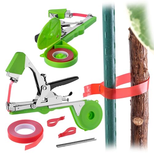 KADAX Bindezange für Pflanzen Pflanzenbindemaschine Bindemaschine zum schnellen Anbinden von Tomaten Gurken und Anderen Kletterpflanzen im Garten Pflanzenbinder