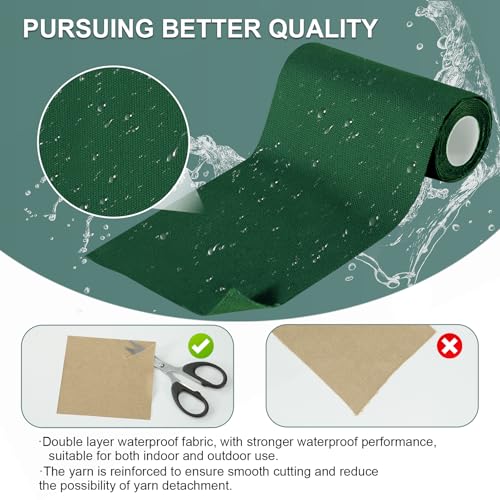 Image of Linen Canvas Repair Tape, 4 x 63 Forest Green Waterproof Self-Adhesive Patch for Outdoor Gear, Durable and Weatherproof Fabric Tape for Boat Covers, Tents, Sofas,Sun Shades, Awnings,and Lounge Chairs