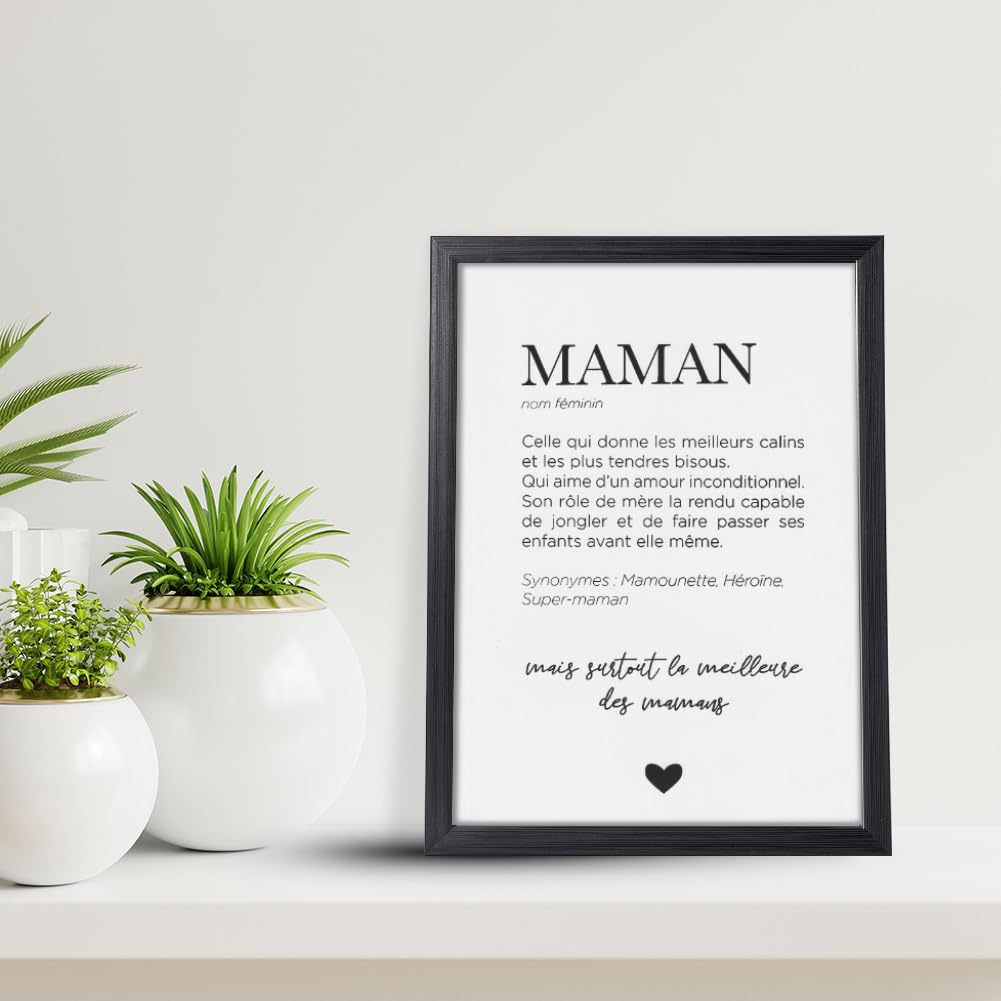 Affiche Artistique Maman - Cadeau Idéal Fête Des Mères, Noël, Anniversaire, Saint Valentin - Décoration Murale Émouvante Pour Chambre Ou Salon