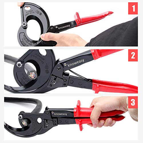 Image of Knoweasy Cable Cutter and Ratchet Wire Cutter Works for Aluminum and Multi-core Cables up to 400mm