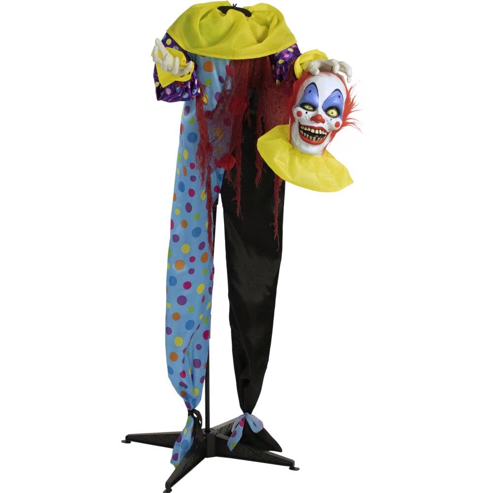Haunted Hill Farm Life-Size Animatronic Clown, 