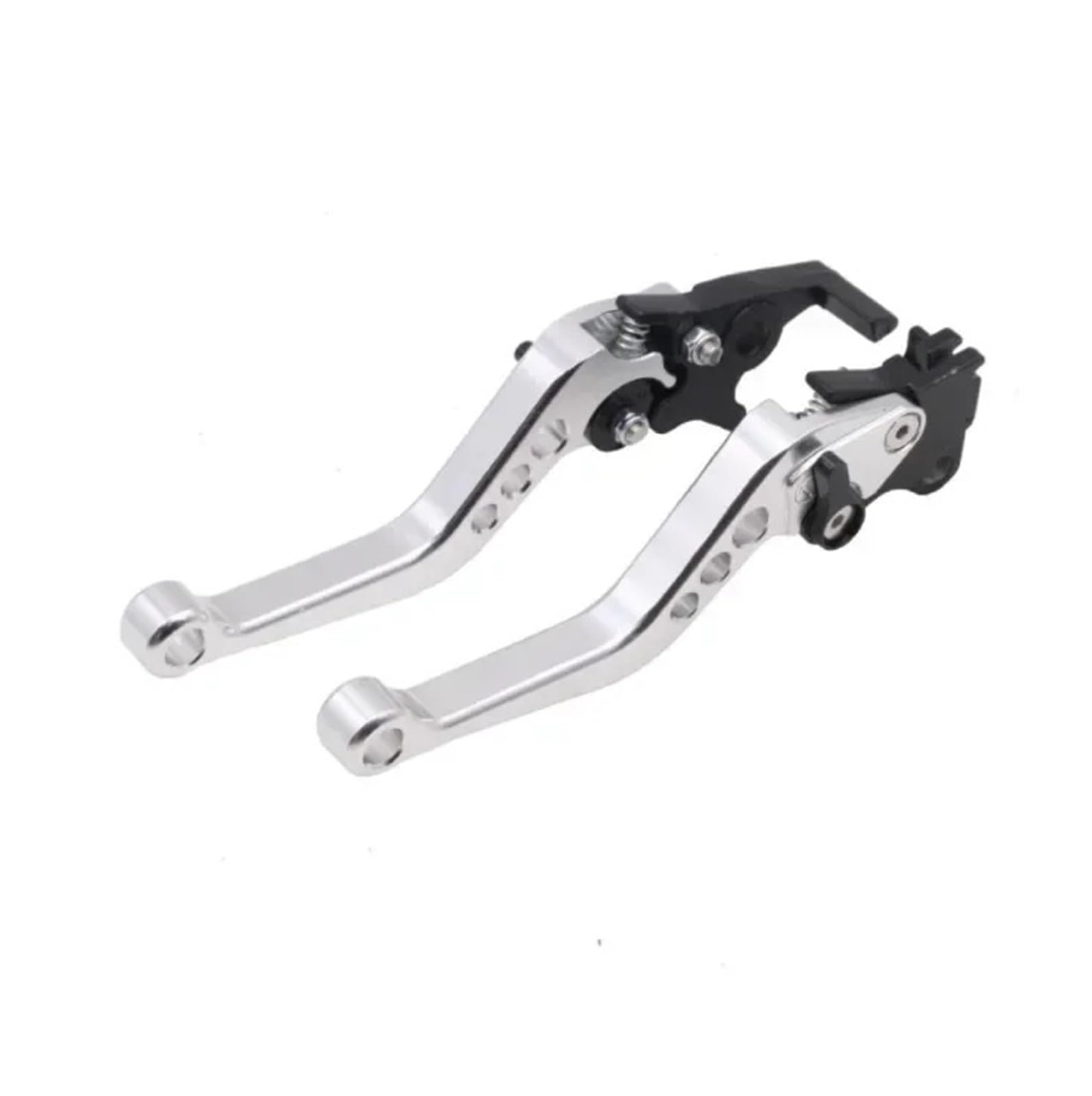 Abdktmnx Silver Motorcycle Brake Handle Motorbike Cnc Clutch Drum Brake Lever Handle Adjustable Handlebar Set Motorcycle Accessories Handlebar Clutchs Brakes Levers