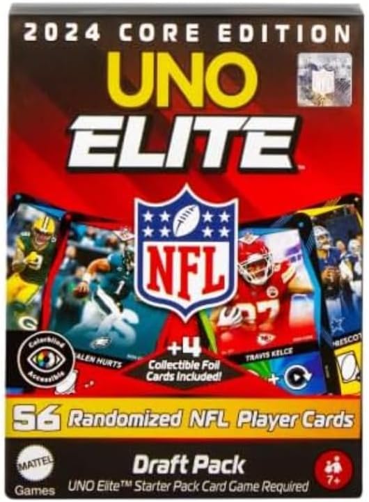 UNO Draft Pack Collector Cards – Core Edition Trading Cards with 4 Surprise Foils