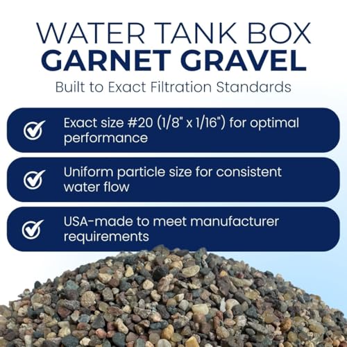 Image of IPW Industries Inc - Water Softener Gravel - Garnet Filter Bed Media for Filter Tanks, Water Conditioners, Water Softeners and Backwashing (5 lbs)