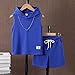 Voxikodex Size 7 8 Years Boys Workout Hooded Sleeveless Tank Tops Casual Shorts 2 Piece Set Summer Clothes Sets(7-8Y)