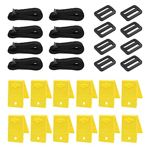 VINGLI Pool Cover Reel Embedded Straps with Clips, Solar Cover Reels Attachment Kit