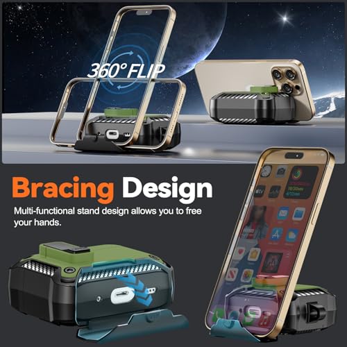 Image of Compatible with AirPods Pro 3 Case with Phone Stand,Automatic Snap Switch Lock,Carbon Fiber Texture Design Cover with Cleaner Kit (Dark Green,for AirPods Pro 3)