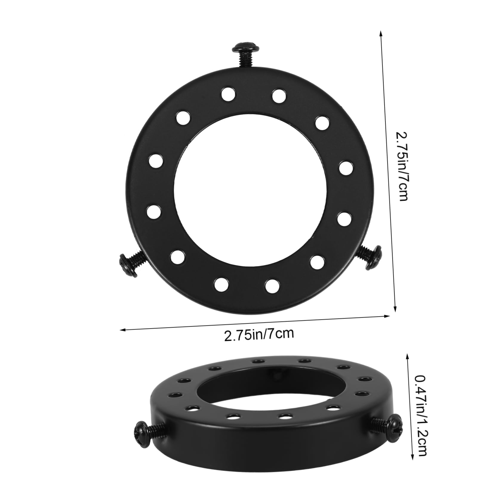BUTIFULSIC Retro Iron Lighting Lampshades Lamp Shade Adapter Stand Lamp Shade Screw Collar Lamp Shade Holder Collar for Light Socket Sun Finials Nail Decoration Lock Socket Replacement Black