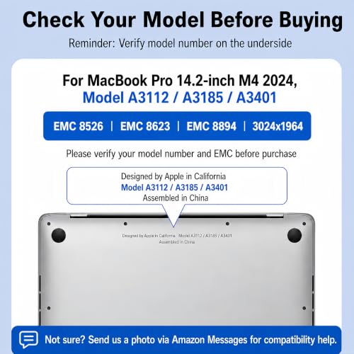 Image of A3112 A3185 A3401 Screen Replacement for 14.2 inches MacBook Pro M4 2024 Year 3024x1964 Replacement LCD Full Assembly for EMC 8526 EMC 8623 EMC 8894 Silver