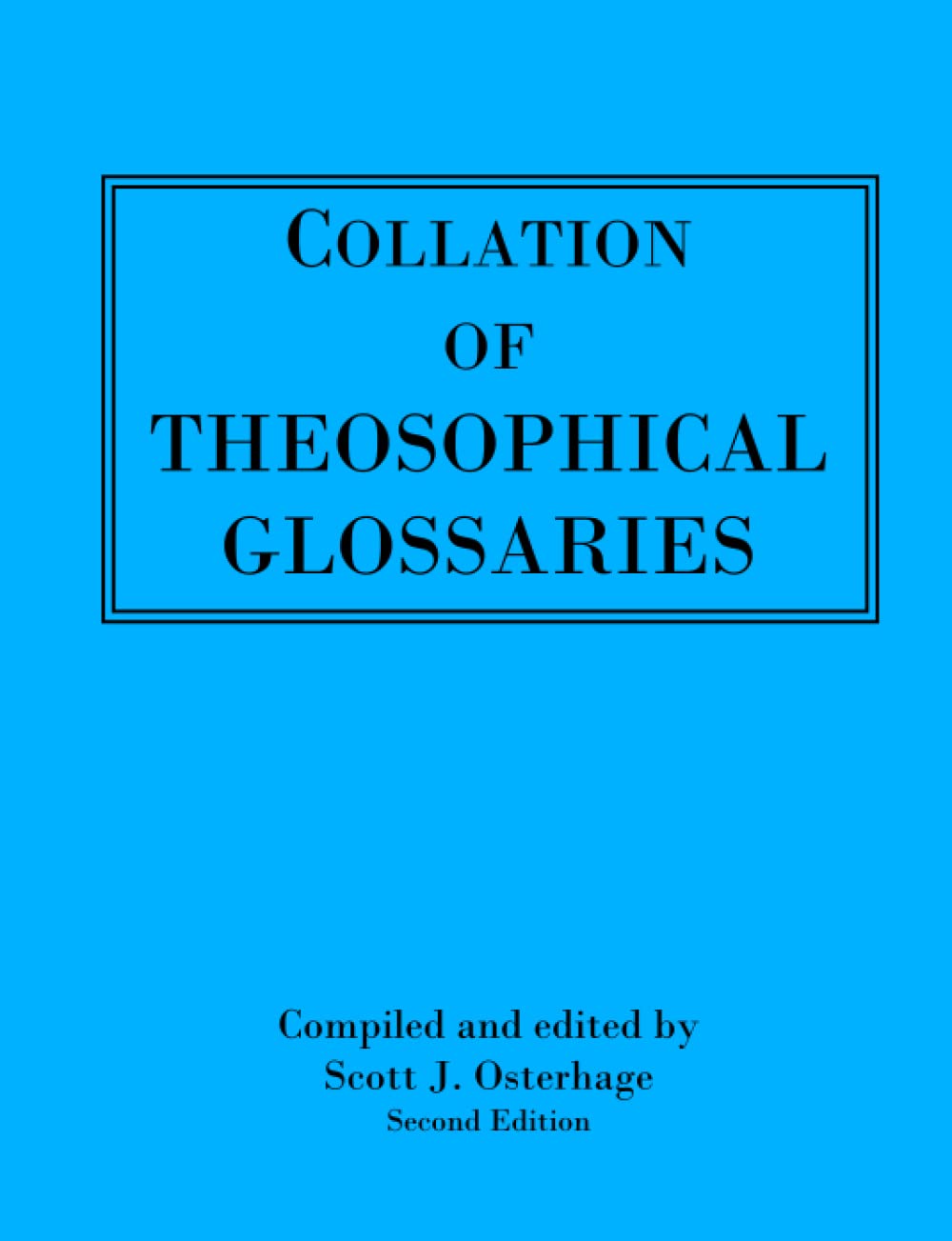 Collation of Theosophical Glossaries