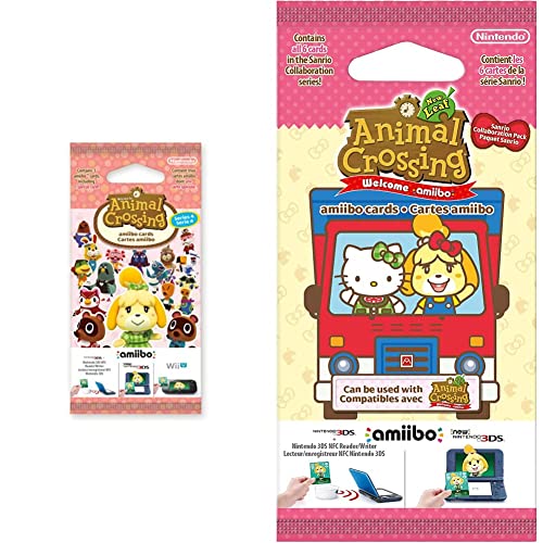Paquet de 3 Cartes : Animal Crossing - série 4 (1 spéciale + 2 Standard) & Animal Crossing : New Leaf - Welcome Pack Sanrio - Paquet de 6 Cartes