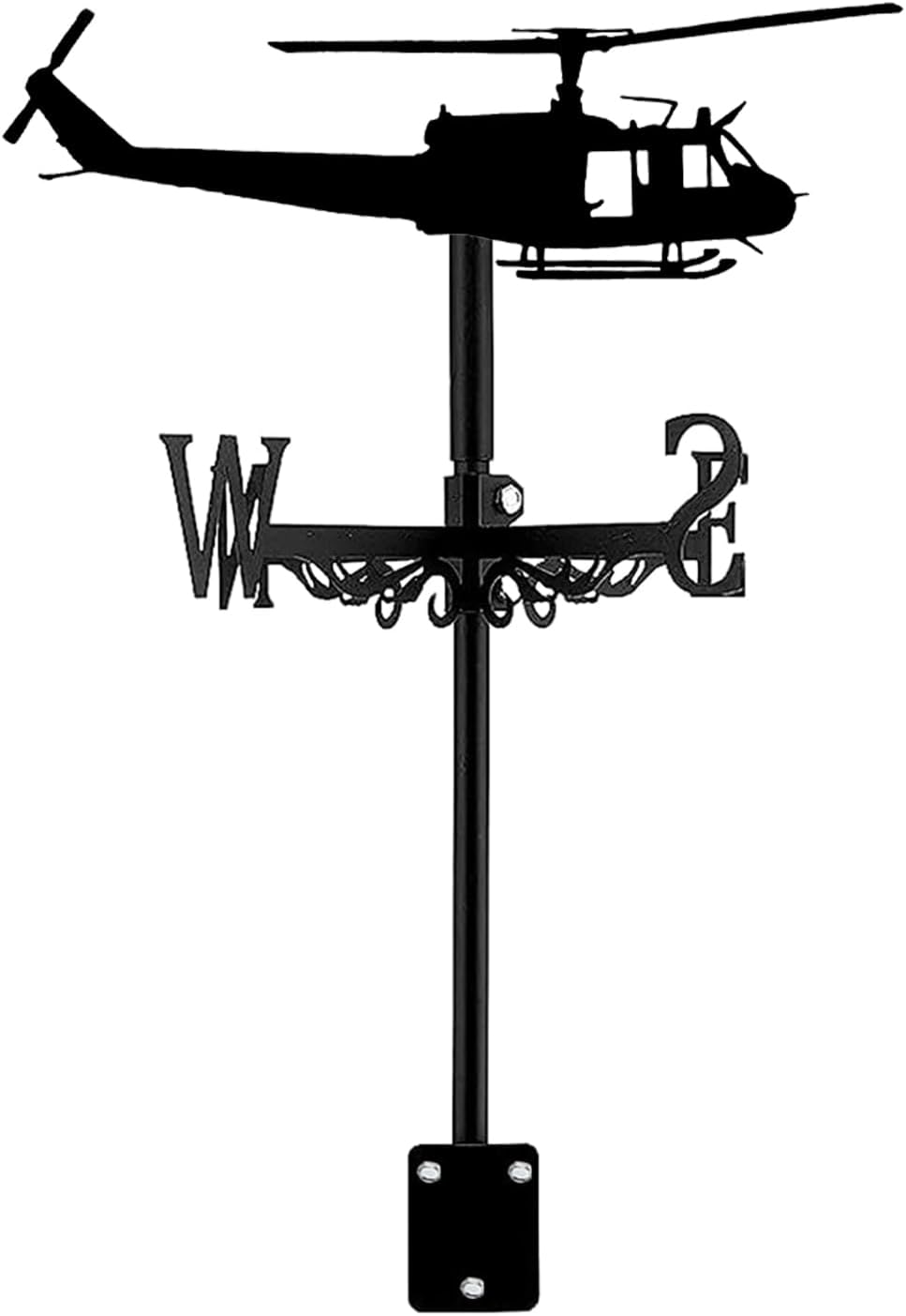 KIROJA Plane Weathervane Aircraft Ornament Wind Vane Warcraft Weathercock Metal Weather Vane for Garden Farmhouse Decorative Outdoor Wind Measuring Tool Wind Direction Indicator