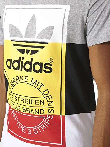 Adidas Panel Tongue Te, Maglietta Uomo, Grigio