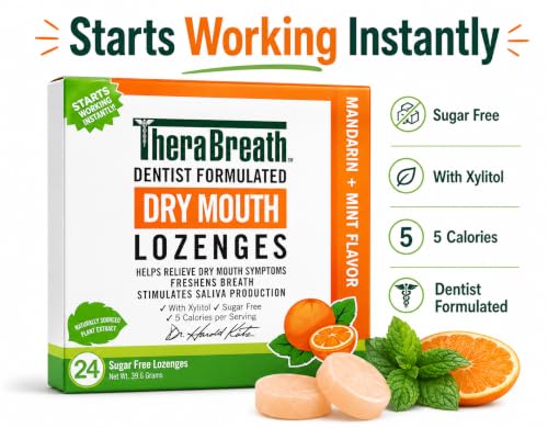 TheraBreath Mouth Wetting Dry Mouth Lozenges, Mandarin Mint, 24 Count - image 4