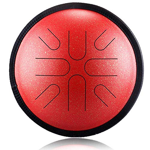 Steel Tongue Drum 10 Inch 8 Notes Hand Pan Drum Tank Drum con Baquetas Bolsa de Transporte Kit de Percusión para Adultos Práctica de Yoga, Meditación miniatura 1
