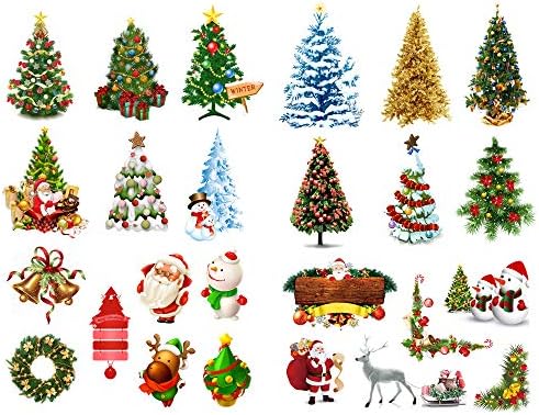 Seasonstorm Kawaii Christmas Tree Aesthetic Diary Journey Journal Paper Stickers Scrapbooking Stationery Sticker Flakes Artwork Provides (PK539)