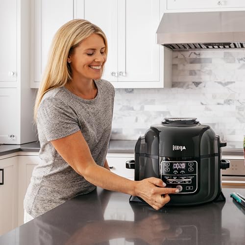 Ninja Foodi Multicooker, 7 in 1, 6L, 9 Funzioni di Cottura, Pentola a Pressione, Friggitrice ad Aria, Cottura Lenta, Griglia e Altro, Acciaio Satinato/Nero, OP300EU - immagine 5