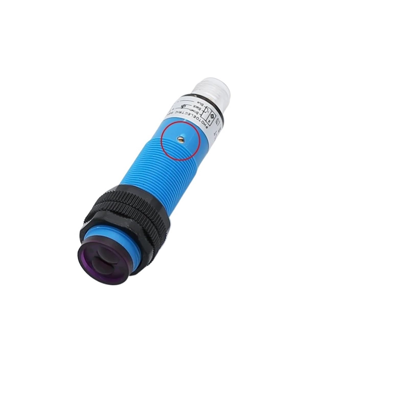 PXQCHAVLN M18 5m Cylindrical Plug-in Sensor Through-Beam photoelectric Proximity Switch(Diffuse 30cm,NPN NO-NC)
