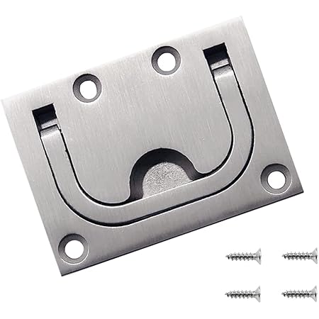 Lot De 2 Trappes Affleurantes Marine En Acier Inox 304 – Poignées Encastrées Pour Bateau, Yacht, Armoire – 76×57 Mm