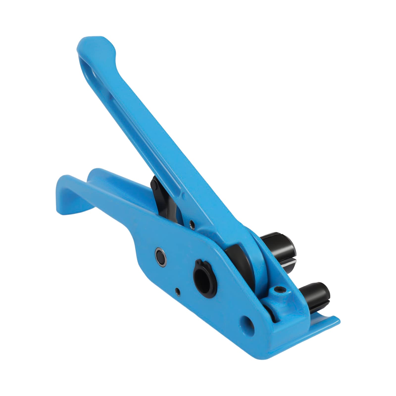 Set di reggette manuali, 1000 N, set di reggiette, set rotante, manuale, con nastro di imballaggio per nastri in plastica PET, blu