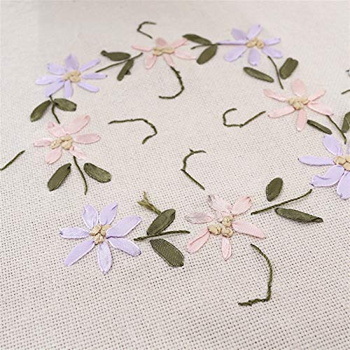 Nappe à fleurs en dentelle blanche RWRAPS en coton et lin 130x180cm