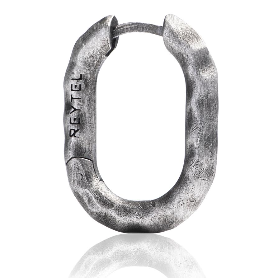 REYTEL Viking 925 zilveren oorbellen kleine creolen voor dames en heren, diameter 1,5 cm, origineel cadeau voor dames en heren, één maat, sterling zilver, nee