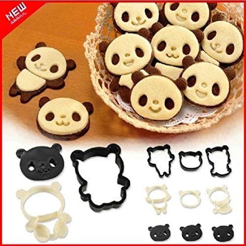 Panda Shaped Cartoon Chocolate Cookies Mold DIY Biscuit Baking Mold Fondant Stamper Tools