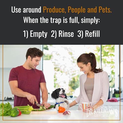 Dr. Killigan's Sweet Surrender - Fruit Fly Trap for Indoors, Home and Kitchen - Trap with Liquid Ba