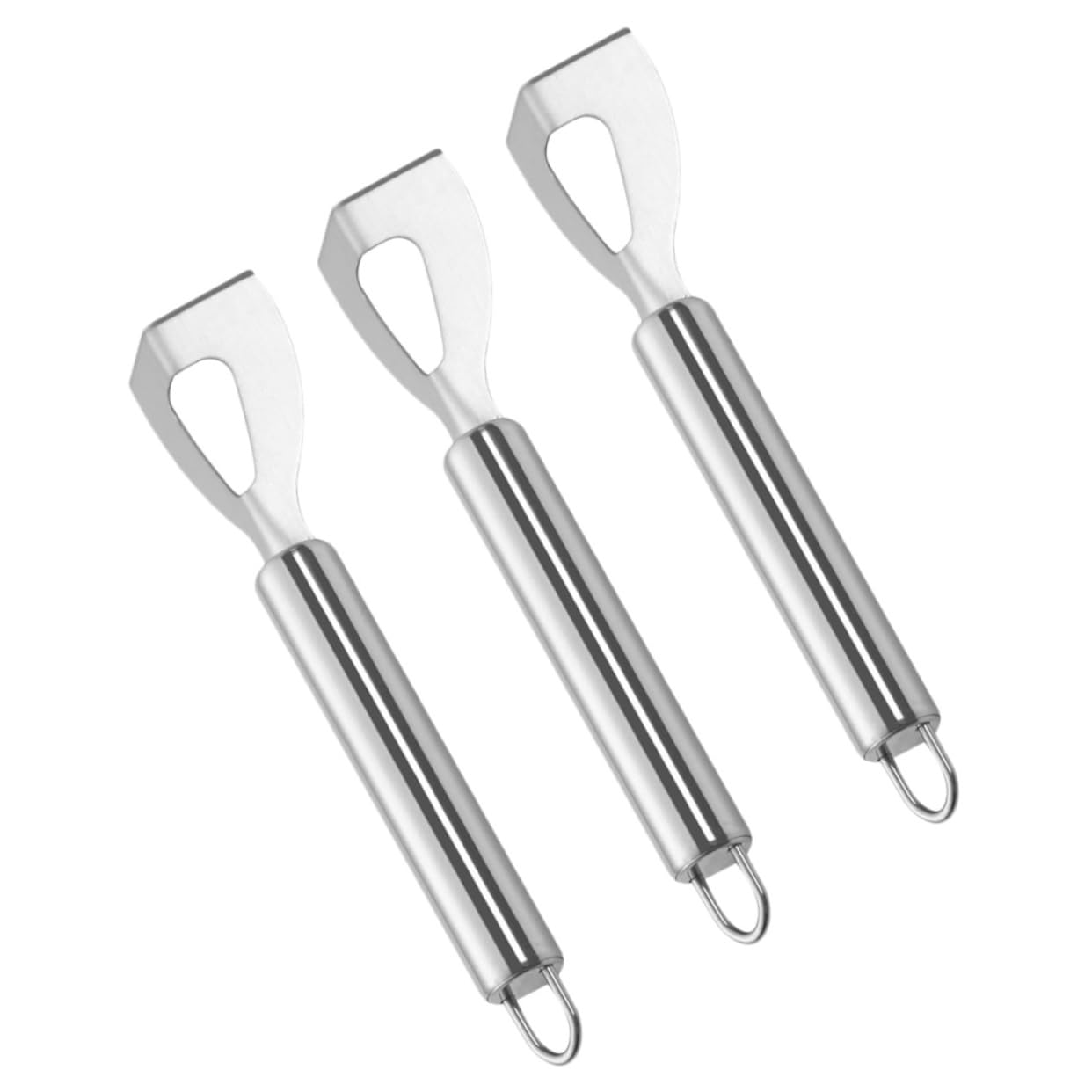 KICHOUSE 3pcs Stainless Steel Butter Slicer and Cheese Cutter Compact Kitchen Tools for Preparation for Home Restaurants and Baking Shops