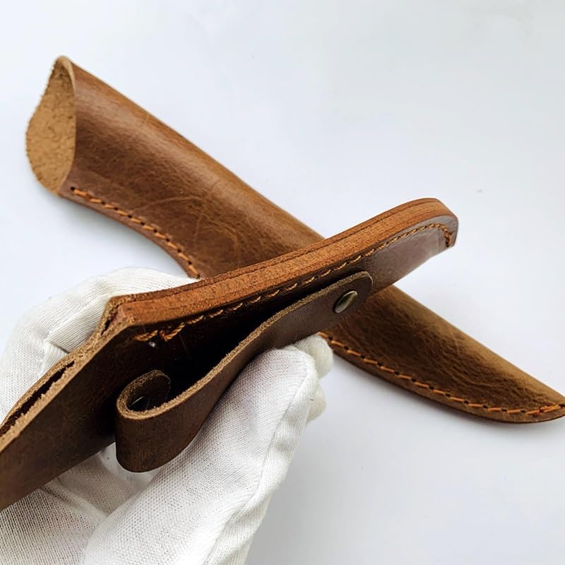 2PCS Knife Sheaths, Leather Profective Covers with Belt Loop are Suitable for Home, Kitchen, Outdoor(Small)