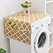 Kühlschrank Staubdichte Abdeckung Kühlschrank Staubschutzhaube Multifunktionale Waschmaschine Staubdicht Wasserdicht Waschmaschine Abdeckung Nordischen Stil Geometrische Muster (Gelb)